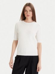 Tatuum Sweter Bazo T2501.046 Écru Regular Fit. Białe swetry klasyczne damskie TATUUM, m, z bawełny, bez kołnierzyka. Za 152.99 zł.