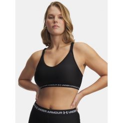 Biustonosz sportowy Under Armour Crossback Low Bra. Czarne biustonosze sportowe damskie Under Armour, bez wzorów. Za 104.99 zł.