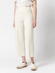 Rosner Spodnie materiałowe w kolorze kremowym rozmiar: W36/L26. Brązowe spodnie materiałowe damskie Rosner, bez wzorów, z materiału. Za 208.99 zł.