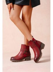 Foreverfolie Botki w kolorze czerwonym rozmiar: 40. Czerwone botki damskie Foreverfolie, bez obcasa, bez zapięcia. Za 152.99 zł.