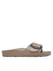 Birkenstock Klapki Madrid Big Buckle Eva 1030479 Beżowy. Brązowe klapki damskie Birkenstock, bez wzorów, z syntetyku, bez obcasa, bez zapięcia. Za 249.99 zł.