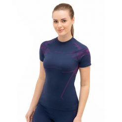 Koszulka termoaktywna Damska Brubeck DRY. Fioletowe koszulki damskie Brubeck, l, bez wzorów, z poliamidu, bez kołnierzyka, bez ramiączek. Za 129.99 zł.