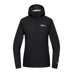 Kurtka przeciwwiatrowa damska Jack Wolfskin Prelight Octa. Czarne kurtki damskie Jack Wolfskin, bez wzorów, bez kaptura. Za 649.99 zł.