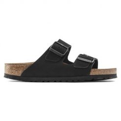 Klapki damskie Birkenstock Arizona Sfb. Klapki damskie Birkenstock, bez wzorów, z materiału, bez obcasa, bez zapięcia. Za 491.80 zł.