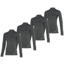 Koszulka termoaktywna Heat Keeper z długim rękawem damska Premium 4-pak. Czarne koszulki damskie HEAT KEEPER, l, bez wzorów, bez kołnierzyka, bez ramiączek. Za 303.99 zł.