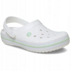 Chodaki Klapki Unisex Crocband 11016 Clog 42-43. Białe klapki damskie Crocs, bez wzorów, z materiału, bez obcasa, bez zapięcia. Za 289.99 zł.