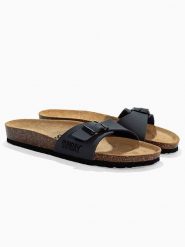 Sunbay Klapki "Alix" w kolorze granatowym rozmiar: 39. Niebieskie klapki damskie Sunbay, bez wzorów, z otwartym noskiem, bez obcasa, bez zapięcia. Za 122.96 zł.