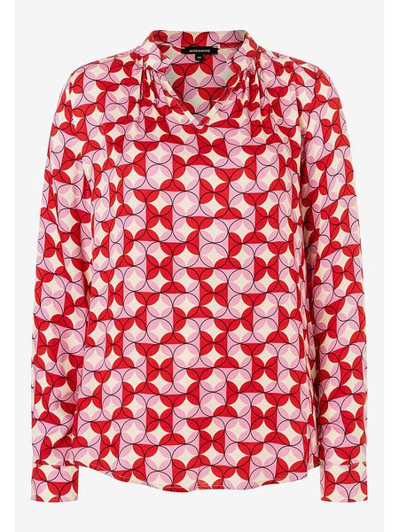 More & More Bluzka w kolorze jasnoróżowo-czerwonym rozmiar: 36. Brązowe bluzki damskie More & More, s, bez wzorów, z wiskozy, klasyczne, bez kołnierzyka, bez ramiączek. Za 110.04 zł.