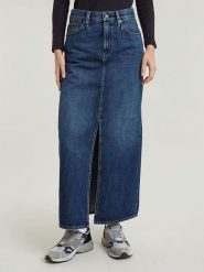 G-Star Spódnica dżinsowa "Victoria" w kolorze granatowym rozmiar: W25. Niebieskie spódnice damskie G-Star, na co dzień, z aplikacjami, z bawełny, klasyczne, maxi. Za 187.99 zł.