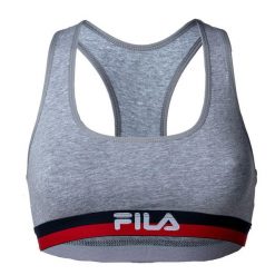 . Szare biustonosze sportowe damskie Fila, bez wzorów. Za 34.99 zł.