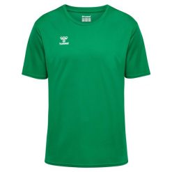 Niezbędna koszulka Hummel. Zielone koszulki damskie Hummel, bez wzorów, bez kołnierzyka, bez ramiączek. Za 120.00 zł.