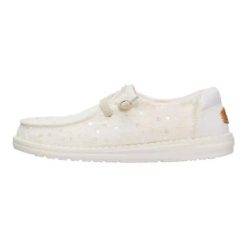 HeyDude Damskie Mokasyny Wendy Sequin Lace. Białe mokasyny damskie Hey dude, z materiału, bez obcasa. Za 329.00 zł.