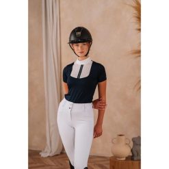 Koszula konkursowa z krótkim rękawem JD ATTACK Maddy. Niebieskie koszule damskie JD ATTACK, na lato, bez wzorów, sportowe, bez kołnierzyka, bez ramiączek. Za 229.00 zł.