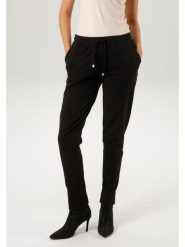 Aniston Spodnie w kolorze czarnym rozmiar: 48. Czarne spodnie materiałowe damskie Aniston, bez wzorów, z bawełny. Za 82.99 zł.