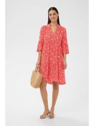 Kaffe Sukienka w kolorze koralowym rozmiar: 40. Czerwone sukienki damskie Kaffe, bez wzorów, z wiskozy, bez ramiączek. Za 173.99 zł.