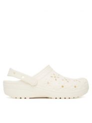 Crocs Klapki Classic Floral Cut-Out Clog 210927 Écru. Klapki damskie Crocs, bez wzorów, z tworzywa sztucznego, bez obcasa, bez zapięcia. Za 159.99 zł.