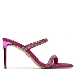 Klapki Steve Madden. Czerwone klapki damskie Steve Madden, bez wzorów, bez obcasa, bez zapięcia. Za 549.99 zł.