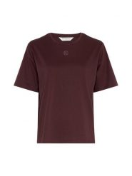 MOSS COPENHAGEN Koszulka "Melea" w kolorze fioletowym rozmiar: L/XL. Różowe bluzki damskie Moss Copenhagen, l, bez wzorów, z bawełny, bez kołnierzyka, bez ramiączek. Za 114.17 zł.