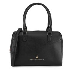 Torebka Beverly Hills Polo Club. Czarne kuferki damskie Beverly Hills Polo Club, bez wzorów, bez dodatków. Za 219.99 zł.