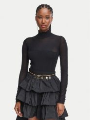 Elisabetta Franchi Body BK-09B-67E2-V320 Czarny Slim Fit. Czarne body i gorsety Elisabetta Franchi, bez wzorów, z syntetyku. Za 1,369.00 zł.