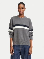 Guess Jeans Sweter W6BR08 Z1251 Szary ciemny Regular Fit. Szare swetry klasyczne damskie Guess Jeans, xl, z bawełny, bez kołnierzyka. Za 389.99 zł.