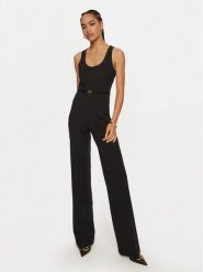 TWINSET Kombinezon 242TP224F Czarny Slim Fit. Czarne sukienki damskie Twinset, bez wzorów, z syntetyku, bez ramiączek. Za 669.99 zł.