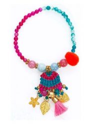 Overbeck and Friends Bransoletka "Jacky" w kolorze różowo-turkusowym rozmiar: onesize. Różowe bransoletki damskie Overbeck and Friends, metalowe. Za 61.75 zł.