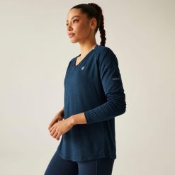 Koszulka sportowa z długim rękawem damska Discern. Szare koszulki sportowe damskie Dare 2b, bez wzorów, bez ramiączek, trekkingowe. Za 157.50 zł.