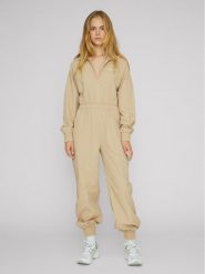 ROTATE Kombinezon Cliera RT494 Beżowy Slim Fit. Brązowe sukienki damskie ROTATE, bez wzorów, z syntetyku, bez ramiączek. Za 1,439.00 zł.
