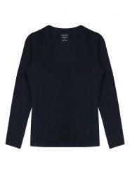 Claesens Koszulka w kolorze granatowym rozmiar: L. Niebieskie koszulki damskie Claesen‘s, l, bez wzorów, z bawełny, bez kołnierzyka, bez ramiączek. Za 56.79 zł.