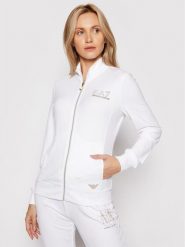 EA7 Emporio Armani Bluza 8NTM43 TJ9RZ 1100 Biały Regular Fit. Białe bluzy damskie EA7 Emporio Armani, s, bez wzorów, z syntetyku, bez kaptura. Za 489.99 zł.