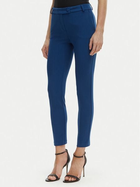 Rinascimento Spodnie materiałowe CFC0127865003 Niebieski Slim Fit. Niebieskie spodnie materiałowe damskie Rinascimento, bez wzorów, z materiału. Za 399.99 zł.
