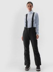 4F Spodnie narciarskie membrana 5000 damskie - czarne XL. Czarne spodnie sportowe damskie 4F, na zimę, m, bez wzorów, z dzianiny, narciarskie. Za 299.99 zł.