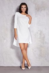 Elegancka asymetryczna rozkloszowana sukienka. Sukienki damskie Infinite You, bez wzorów, z elastanu, eleganckie, bez ramiączek. Za 79.00 zł.