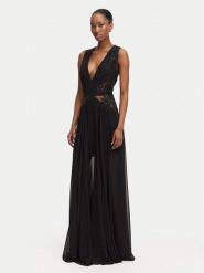 Babylon Sukienka wieczorowa W EL0706 Czarny Regular Fit. Czarne sukienki damskie Babylon, bez wzorów, z poliamidu, wizytowe, bez ramiączek. Za 2,514.00 zł.