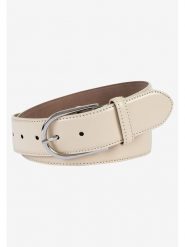 More & More Skórzany pasek w kolorze kremowym rozmiar: 85. Brązowe paski damskie More & More, bez wzorów, z materiału. Za 69.75 zł.