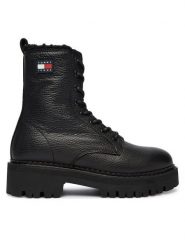 Tommy Jeans Trapery Tjw Urban Laceup Boot Wl EN0EN02906 Czarny. Czarne trapery damskie Tommy Jeans, z jeansu, bez zapięcia. Za 559.99 zł.