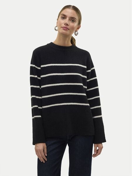 Vero Moda Sweter Flawless 10320487 Czarny Loose Fit. Czarne swetry klasyczne damskie Vero Moda, xs, z syntetyku, bez kołnierzyka. Za 189.99 zł.