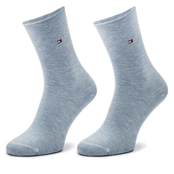 Skarpety długie Tommy Hilfiger. Niebieskie skarpetki damskie Tommy Hilfiger, bez wzorów. Za 59.99 zł.