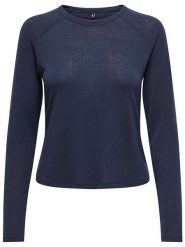 ONLY Koszulka w kolorze granatowym rozmiar: XL. Niebieskie bluzki damskie Only, xl, bez wzorów, bez kołnierzyka, bez ramiączek. Za 43.88 zł.