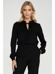Nife Bluzka w kolorze czarnym rozmiar: 38. Czarne bluzki damskie Nife, bez wzorów, bez kołnierzyka, bez ramiączek. Za 130.81 zł.