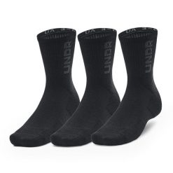 Skarpety treningowe Under Armour 3-Maker Mid Crew 3P. Czarne obuwie sportowe damskie Under Armour, bez wzorów. Za 64.99 zł.