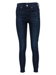 GAP Dżinsy - Skinny fit - w kolorze granatowym rozmiar: W34. Niebieskie jeansy damskie GAP, z podwyższonym stanem. Za 140.53 zł.
