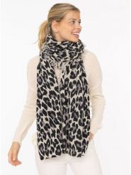 Zwillingsherz Kaszmirowy szal "Leo" w kolorze szaro-czarnym - 195 x 95 cm rozmiar: onesize. Czarne szaliki damskie Zwillingsherz, bez wzorów, z kaszmiru. Za 483.17 zł.