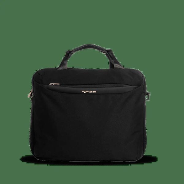 Torba na laptopa KISKADEE BLACK. Czarne torby na laptopa Wings, bez wzorów, z materiału. Za 119.90 zł.