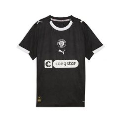 Młodzieżowa trzecia koszulka FC St. Pauli 25/26 PUMA Black White. Biała bluzki damskie Puma, m, bez wzorów, eleganckie, bez kołnierzyka, bez ramiączek. Za 329.00 zł.