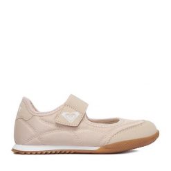 Baleriny Roxy. Brązowe baleriny dziewczęce Roxy, bez wzorów, bez obcasa, bez zapięcia. Za 119.99 zł.