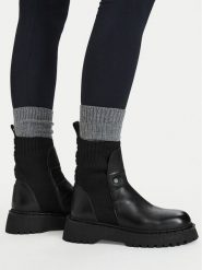 G-Star Raw Sztyblety EO-DEMET Czarny. Czarne botki damskie G-Star, ze skóry, retro, bez obcasa, na płaskiej podeszwie, bez zapięcia. Za 449.99 zł.