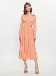 Marella Sukienka koktajlowa Evelin 2413621011 Pomarańczowy Regular Fit. Brązowe sukienki damskie Marella, bez wzorów, z syntetyku, wizytowe, bez ramiączek. Za 629.99 zł.