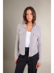 Perfect Cashmere Kaszmirowy kardigan "Sara" w kolorze szarym rozmiar: XXL. Szare kardigany damskie Perfect Cashmere, xxl, bez wzorów, z kaszmiru. Za 652.99 zł.